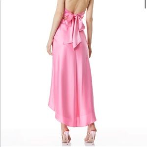 Alice+Olivia RAYNI Halter MIDI Dress